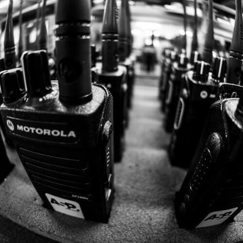 ASP Radio rental walkie talkie magazijn Lier Belgie technisch medewerker